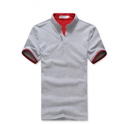 灰色禮品立領(lǐng)T恤衫免費(fèi)設(shè)計(jì)